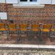 6 vintage school chairs