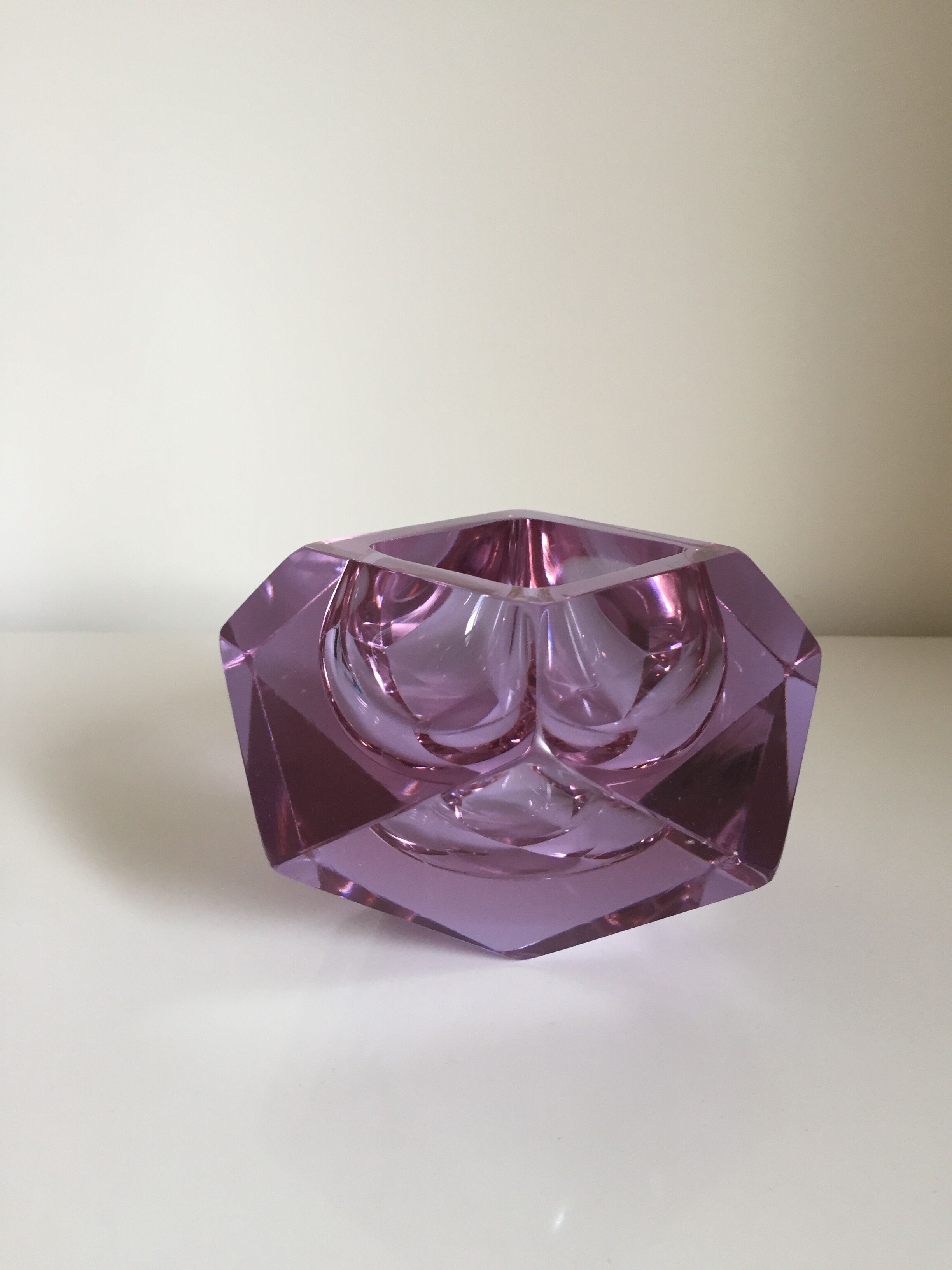 Sommerso cup by Flavio Poli glass from Murano, Italy, 1960