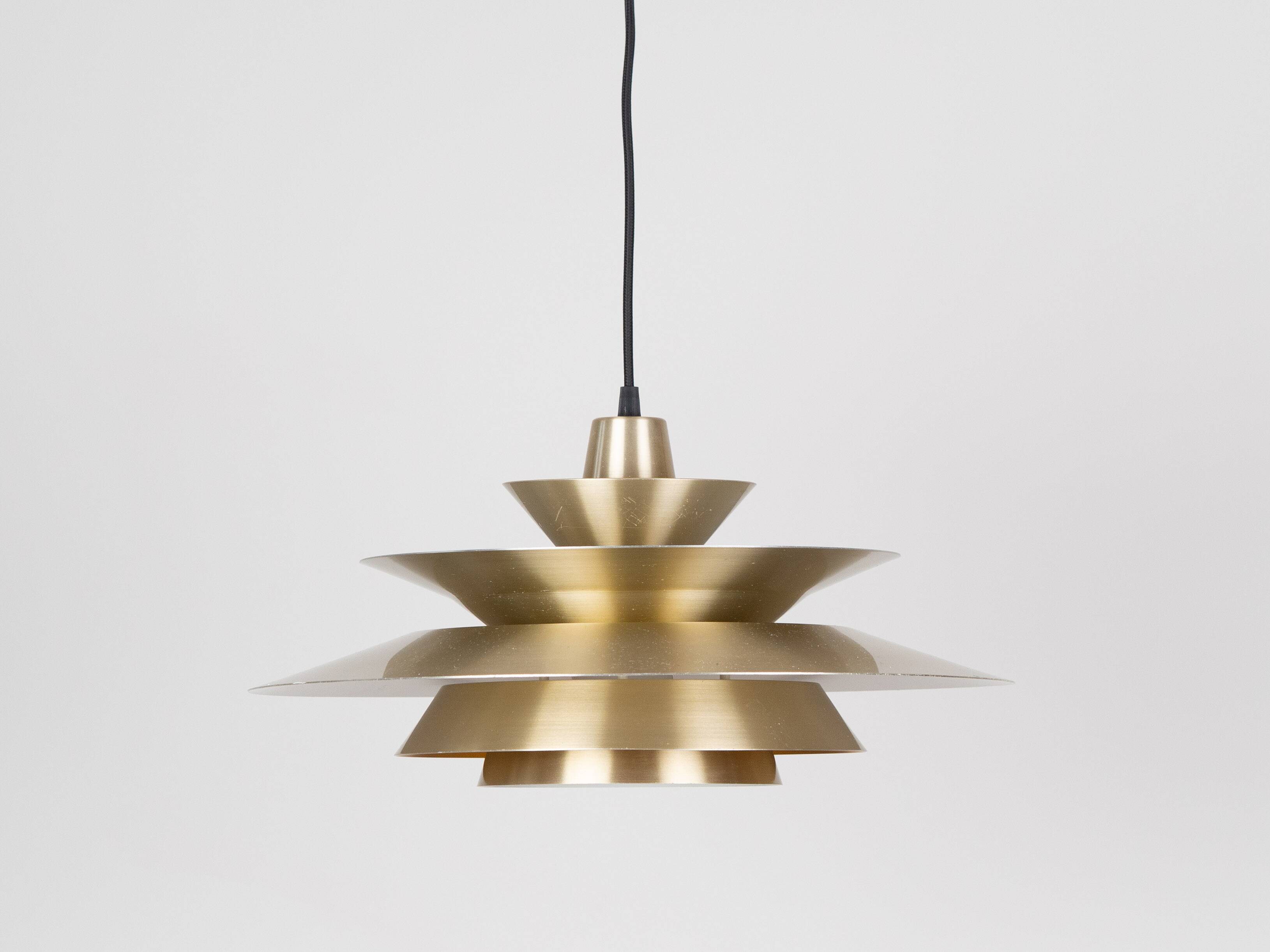 Vintage Swedish Pendant Lamp by Carl Thore, 1960s, Scandinavian Mid-Century