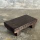 Small stool, black solid teak accent stool wabi-sabi L30 W8.5 H6.