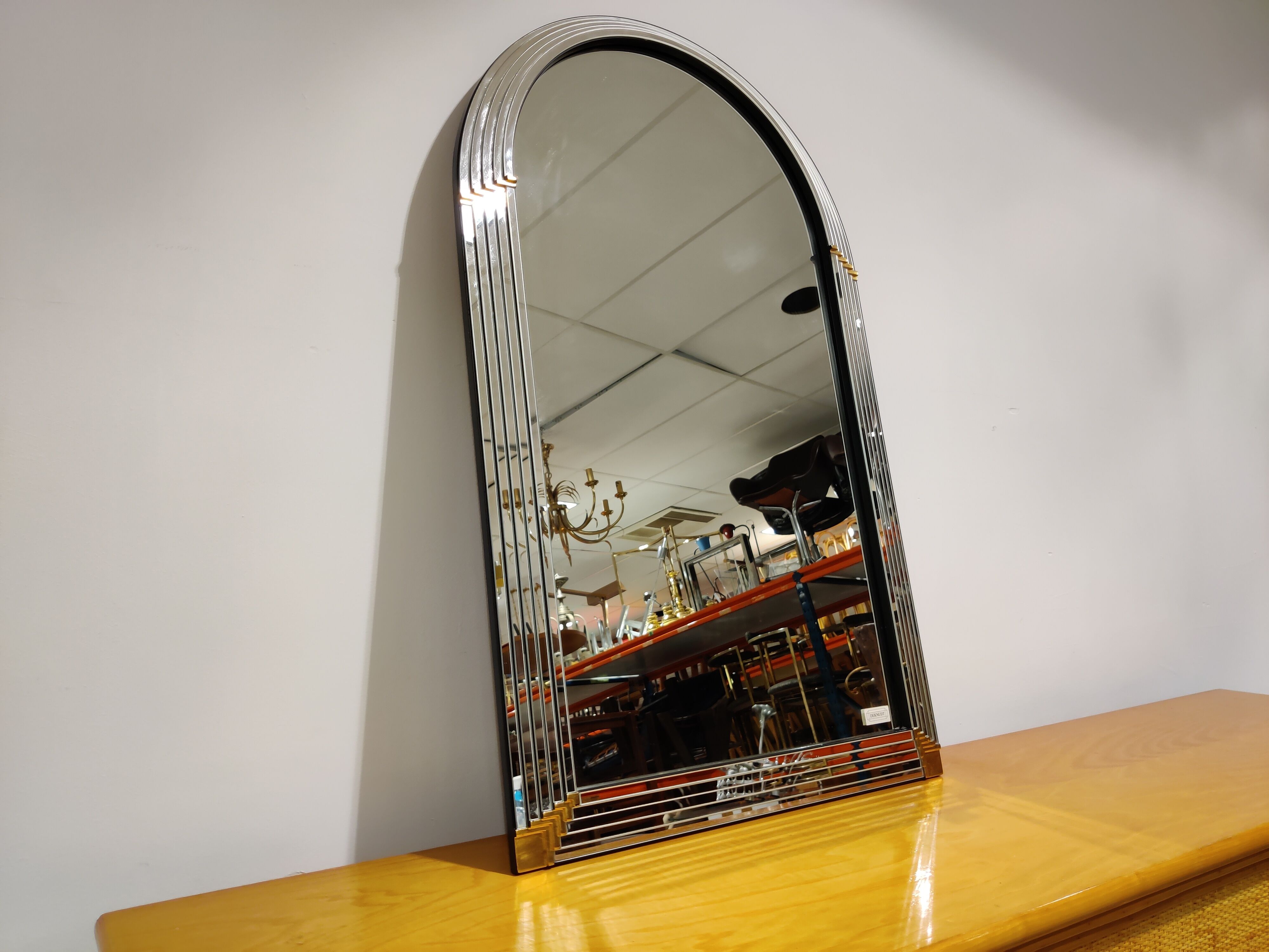 Vintage mirror by Deknudt 1970s 60x99cm