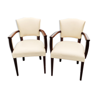 Pair of Art Deco bridge armchairs