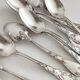 12 small silver-plated metal teaspoons "Cocoa" by Boulenger