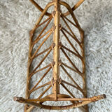 Vintage rattan magazine holder