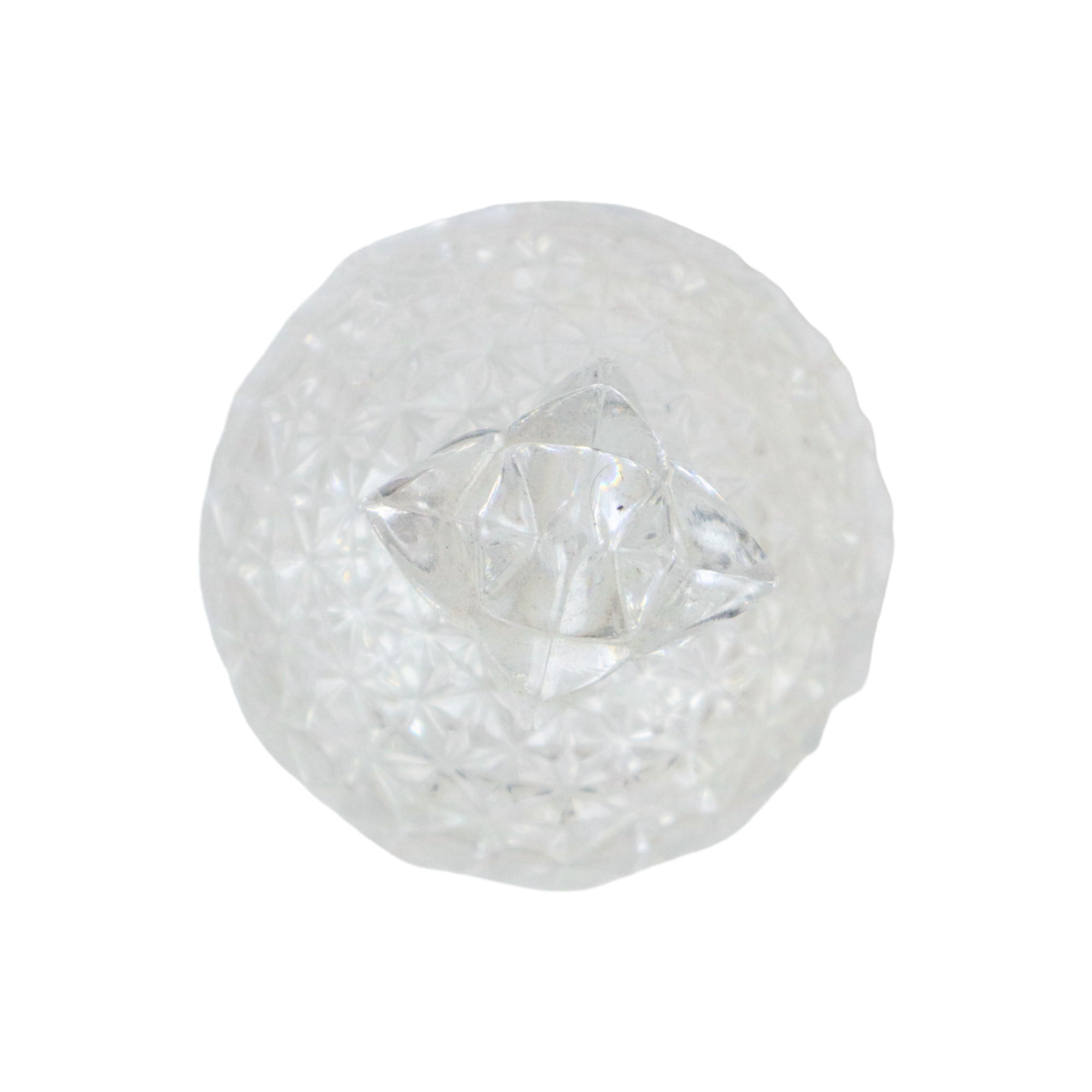 Vintage crystal pineapple sugar bowl pot france 14cm