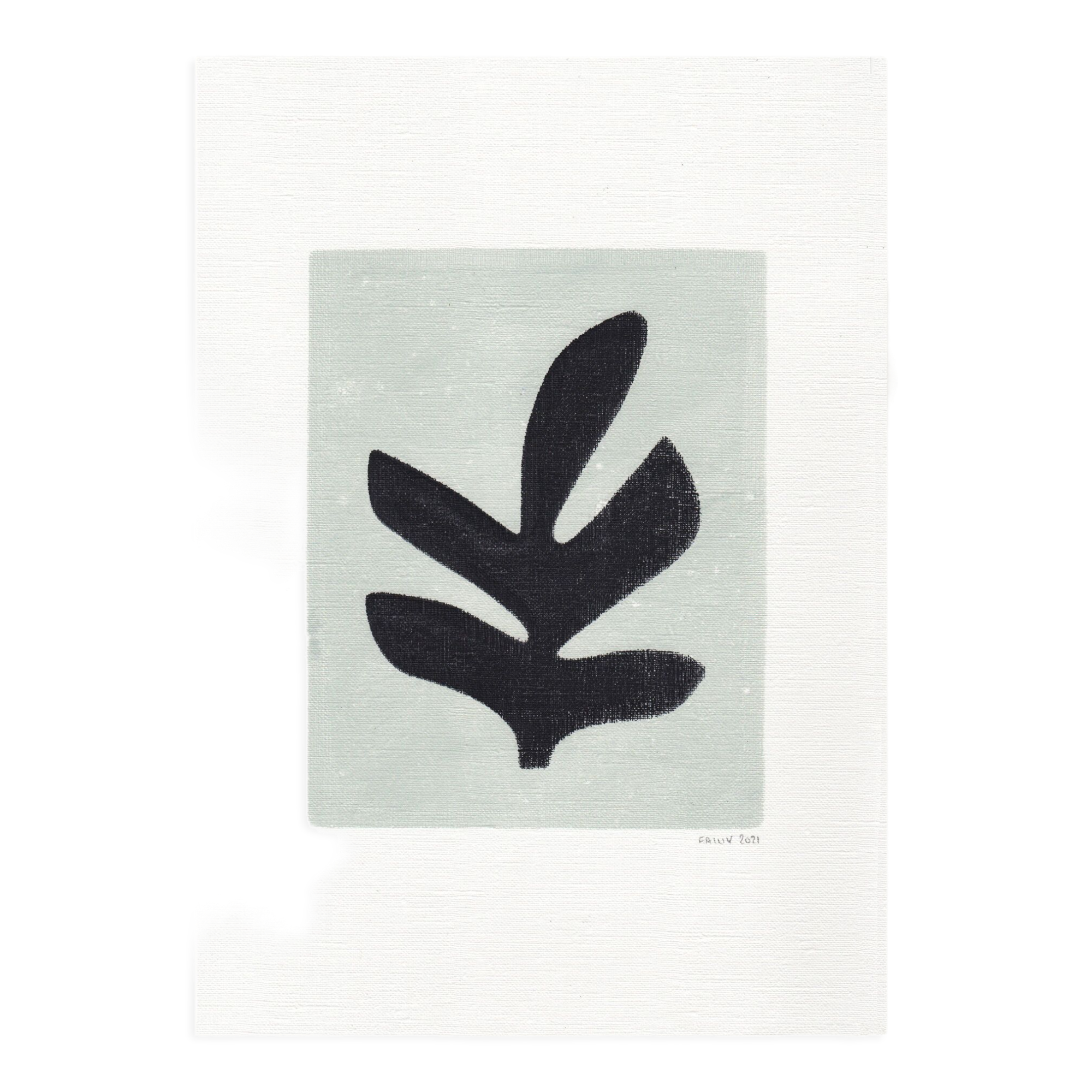 Painting on paper illustration M451 signed Eawy