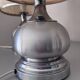 Vintage 1970s Chrome Brushed Metal Bedside Lamps Rewired Space Age