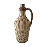 Vintage glass and wicker bottle
