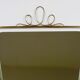 Wall mirror in brass wire with modernist loops from the mid-century, Italy, 1950s.