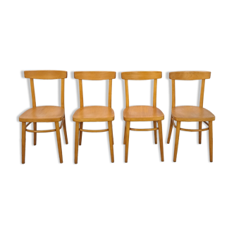 Chaises de salle à manger en bois vintage TON