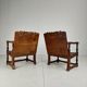 Pair of antique Jacobian monk chairs/tables by F. Parker & Sons Ltd.
