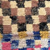 Colorful Boucherouite Berber rug - 93 x 134 cm