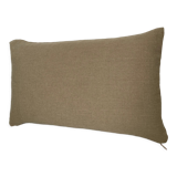 Plain beige linen cushion