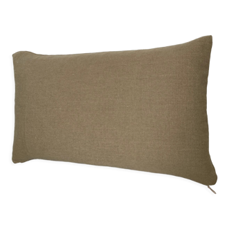 Coussin lin uni beige