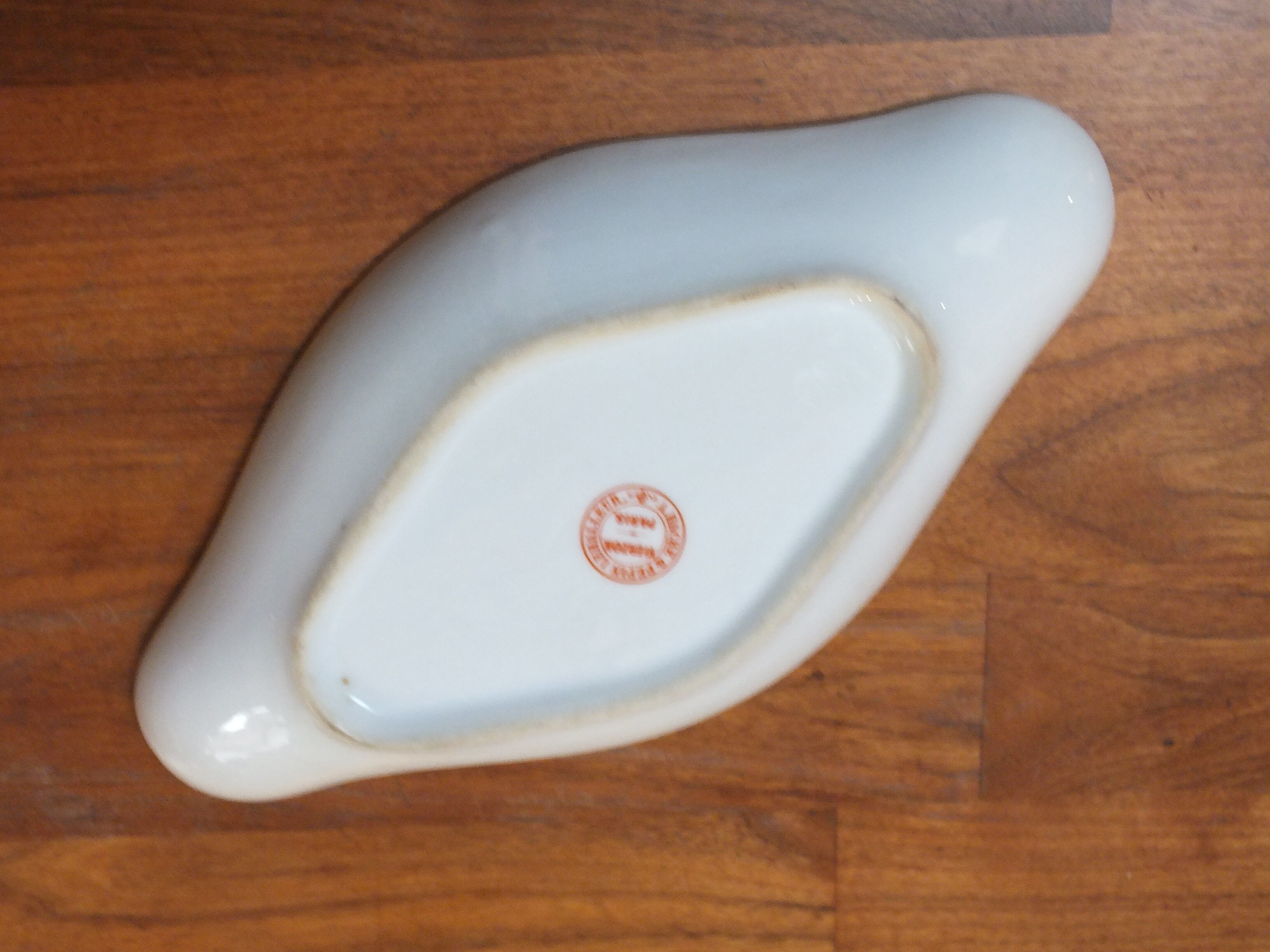 Antique ravier in white porcelain and gold Axe & Pépin in Vierzon