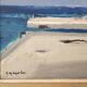 Tableau Huile sur Carton Paysage Grèce Marine - Signé René Marie Dujardin