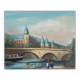 Michel PABOIS : Bateau de la Conciergerie, huile sur toile sur toile signée