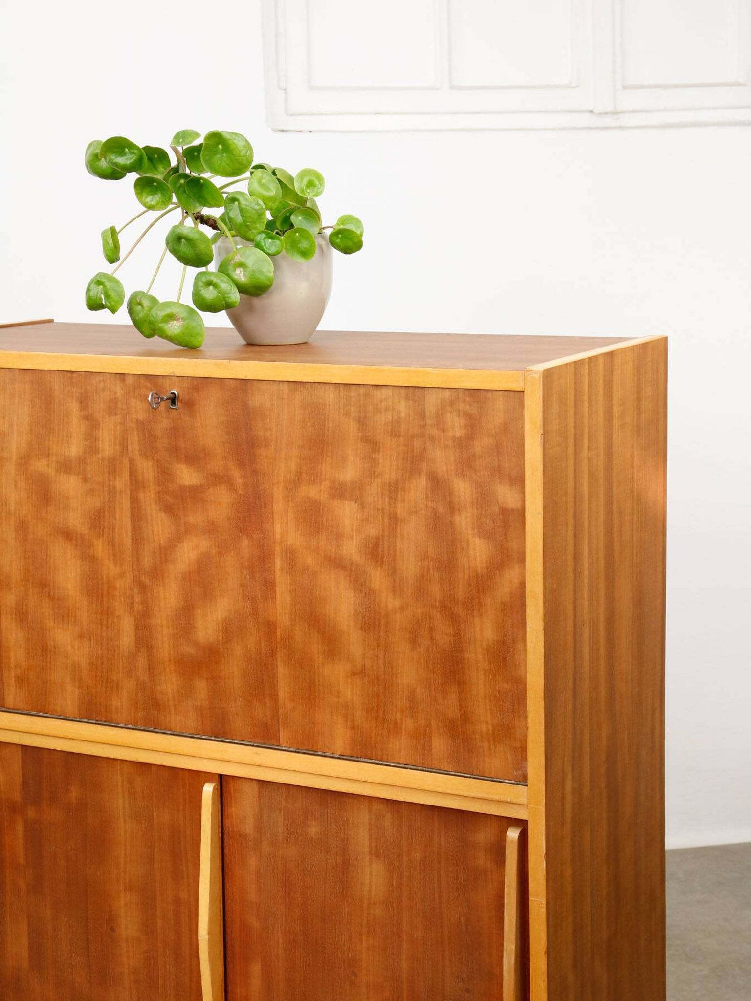Mid-Century Modern Scandinavian Wooden Bar Cabinet, 1950s