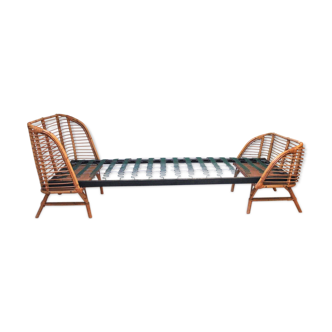 Lit en rotin 90 x 200 cm