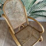 Vintage rattan rocking chair for children