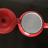 Red enamel teapot