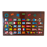 Wooden plaque international flag code