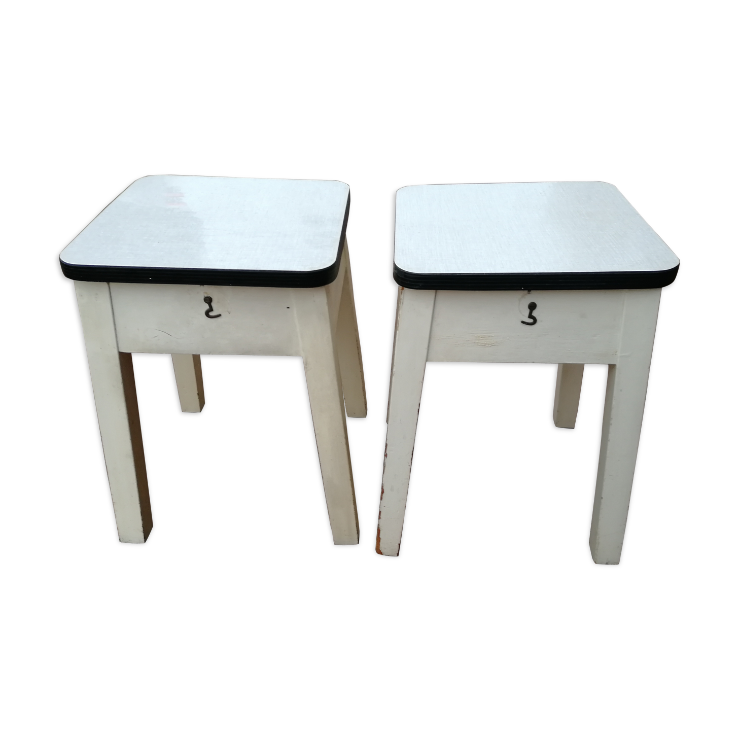 Pair of stools chest in formica
