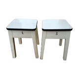 Pair of stools chest in formica