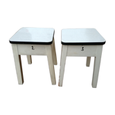 Pair of stools chest in formica