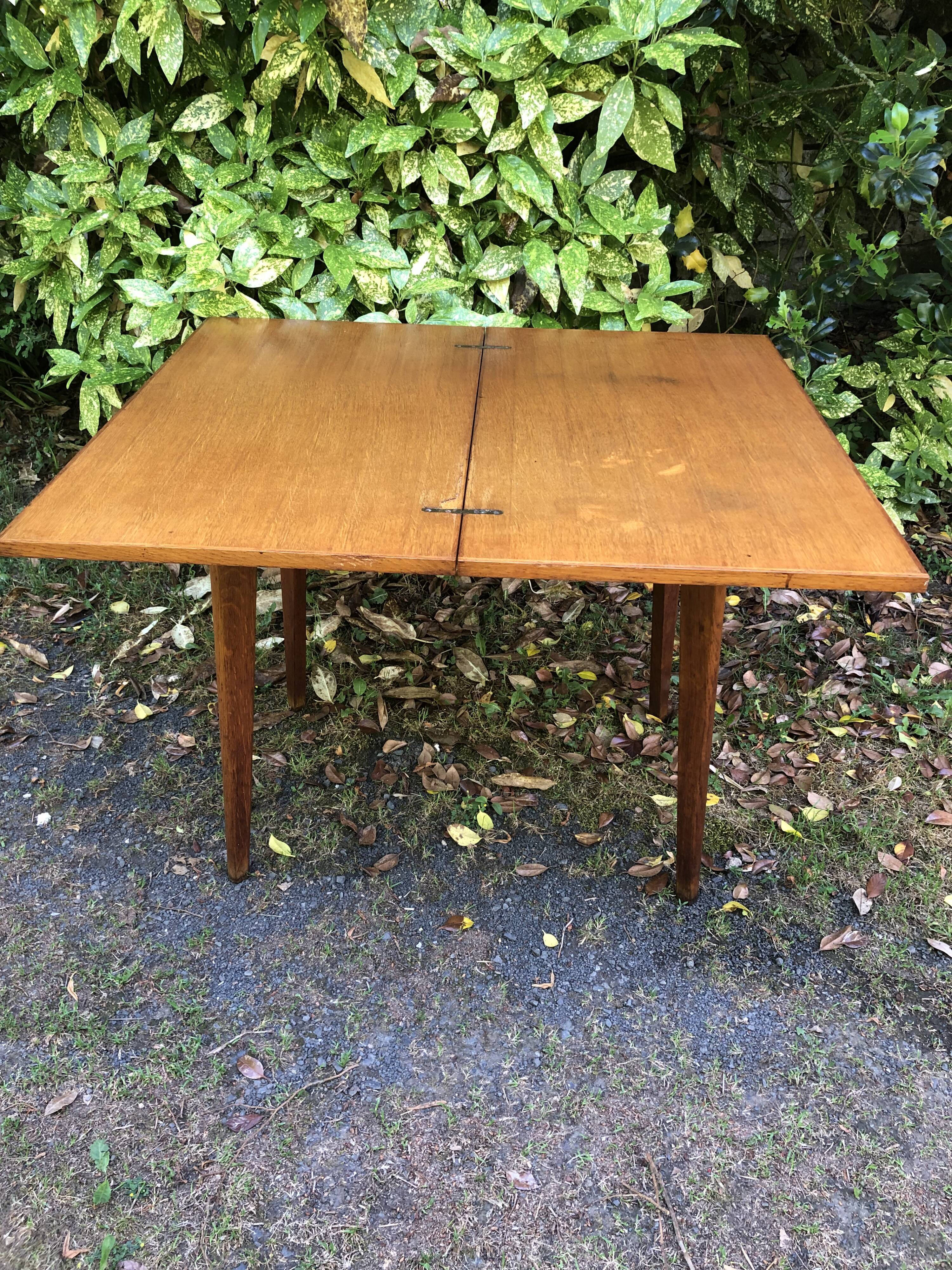 Old game wood table