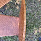 4 Metal and rattan bistro chairs for brewery, beer, café and terrace