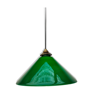 Old green opaline lamp