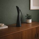 Sculptural black ceramic vase – mid-century modern/vintage design style