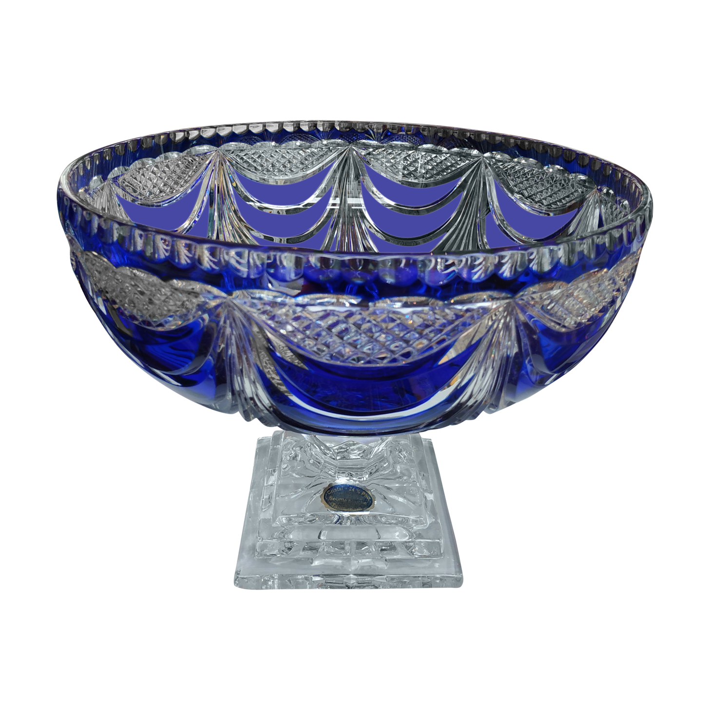 Blue Lorraine crystal cup
