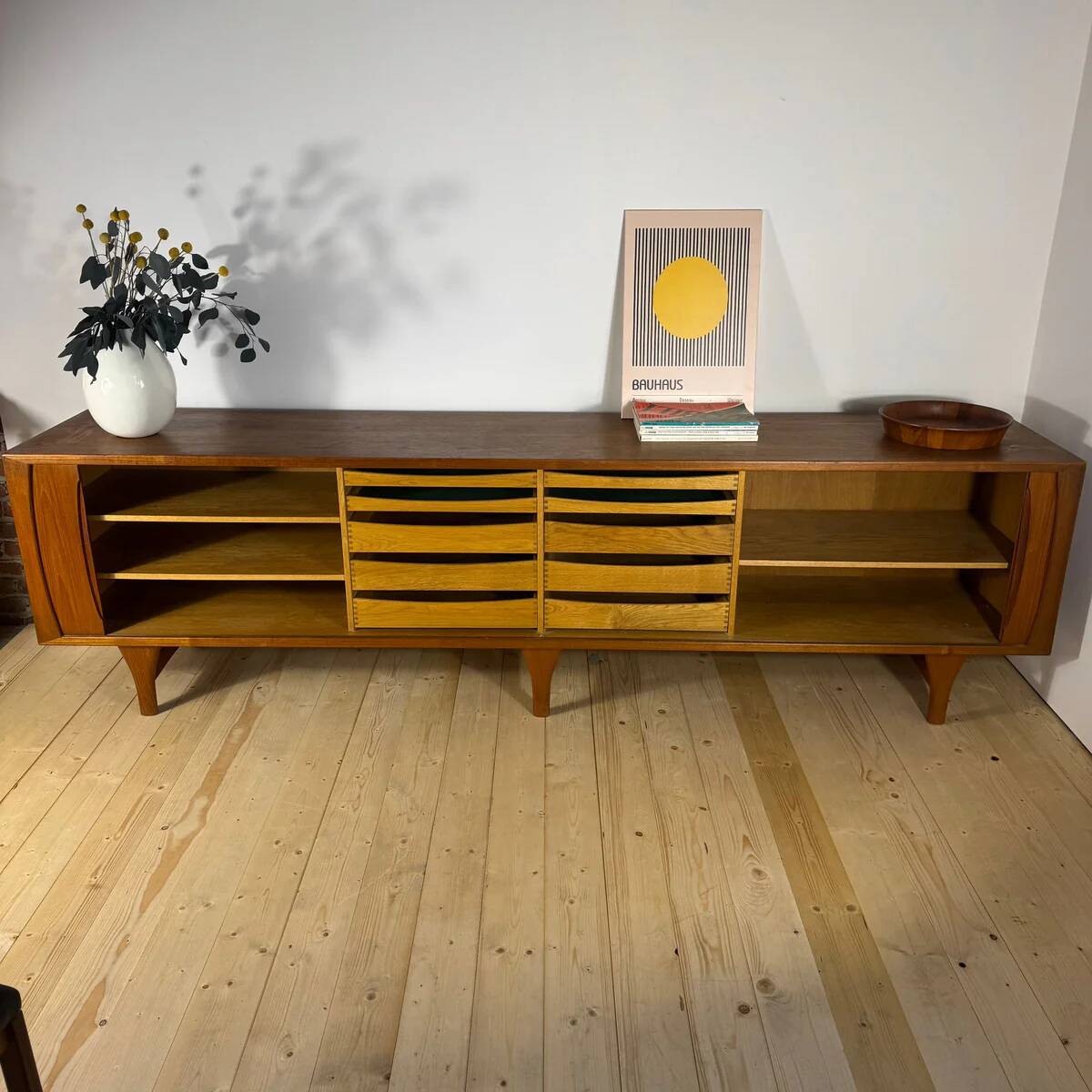 Teak sideboard by Bernhard Pedersen & Søn, Denmark, 1960s.