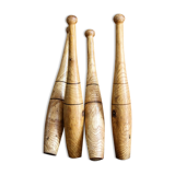 Lot de 4 anciennes massues de jonglerie
