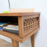 Table de chevet en rotin