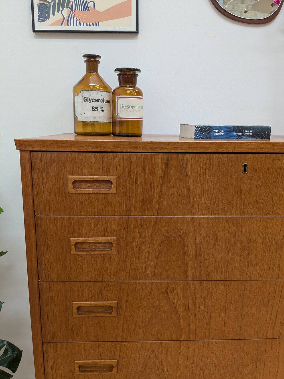 Vintage Scandinavian teak chest of drawers
