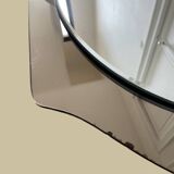 Two-tone smoked glass mirror, circa 1970