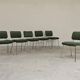 André Simard green velvet chairs for Airborne 1960, set of 6