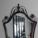 Vintage wrought iron entrance wall mirror