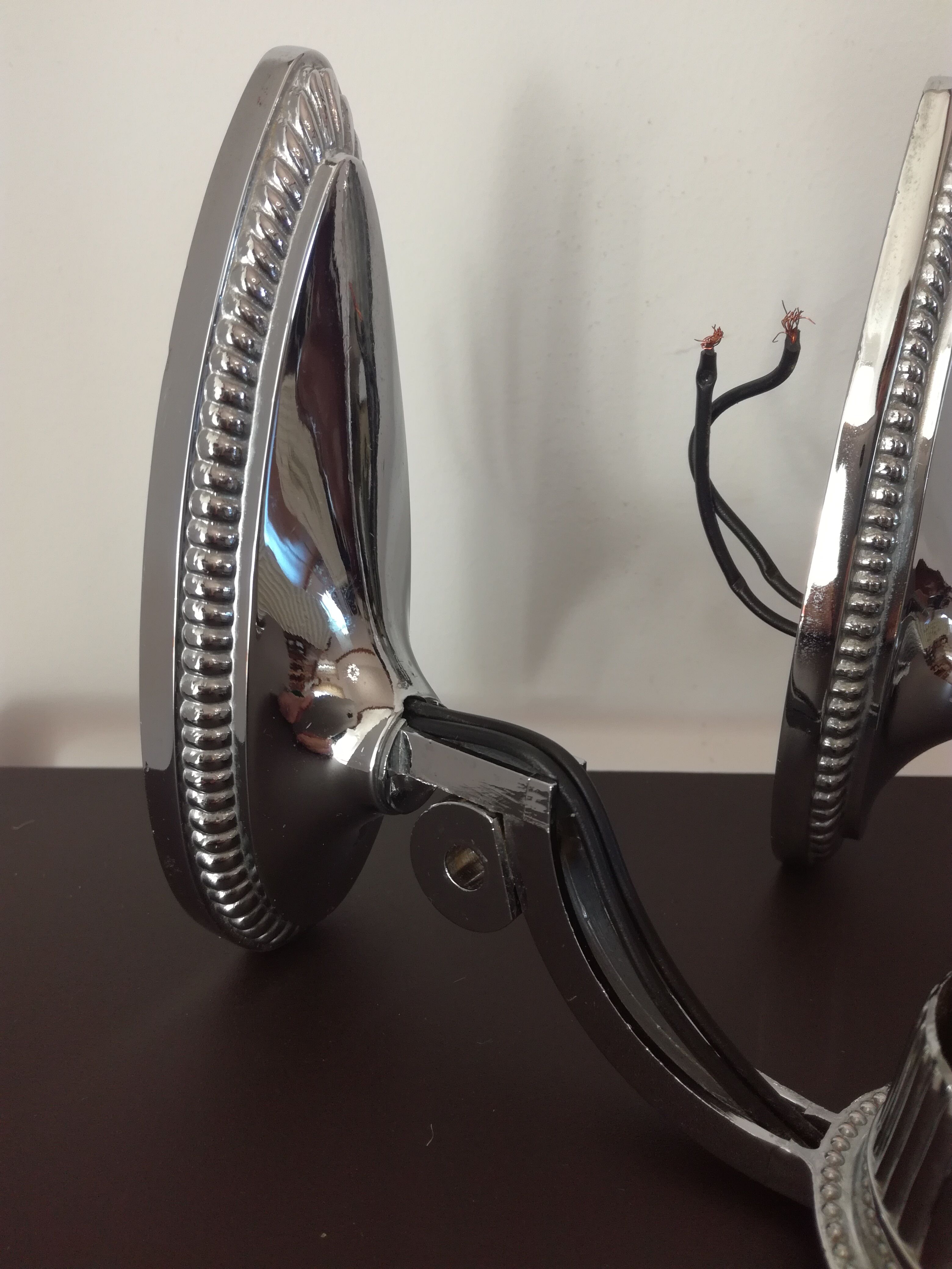Paire d'appliques chrome
