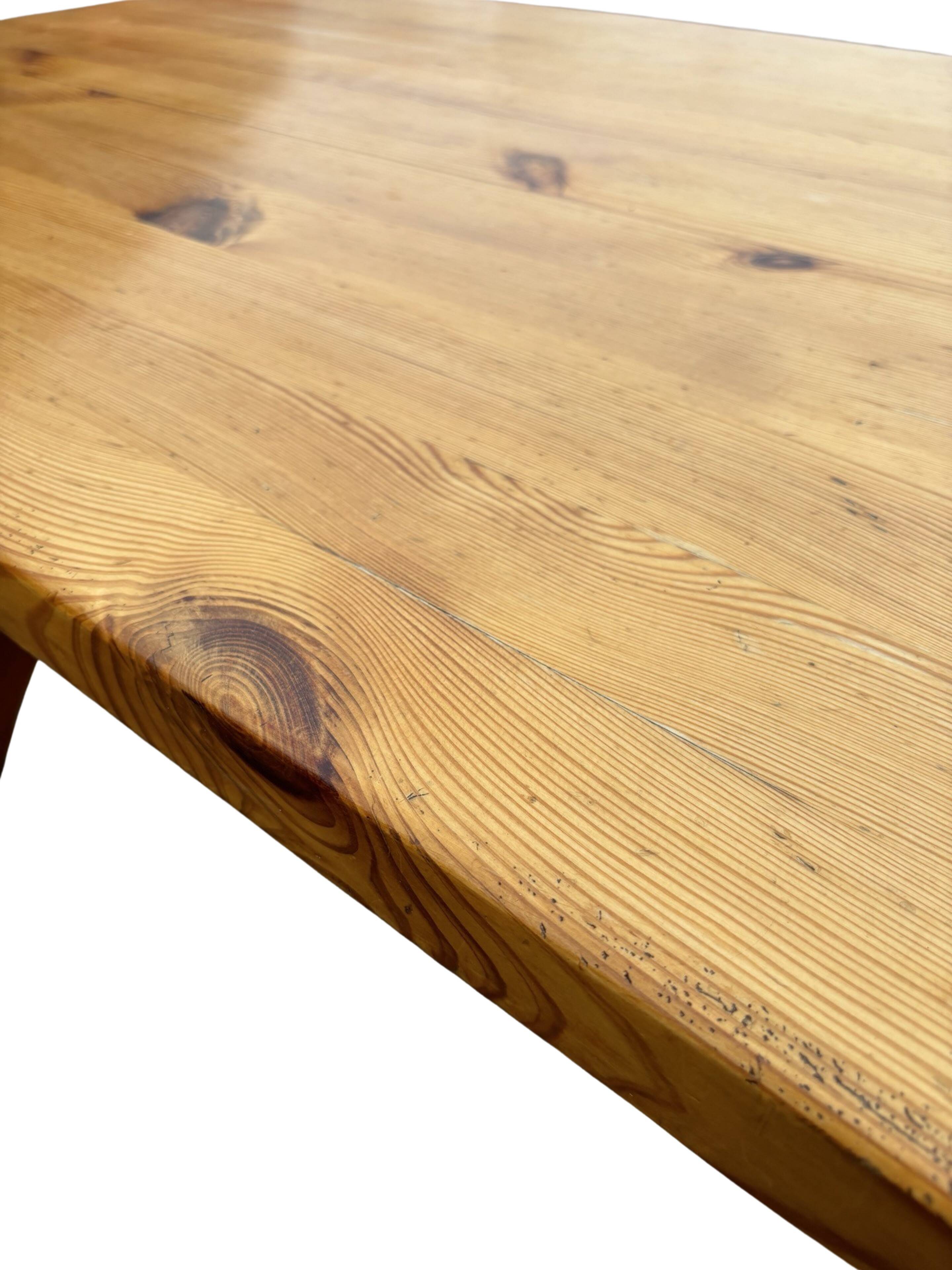 Vintage dining table pinewood 1960 minimalist dining table