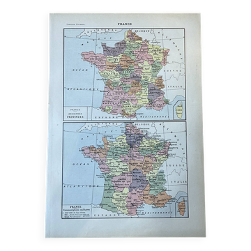 Carte de la France - 20x29cm