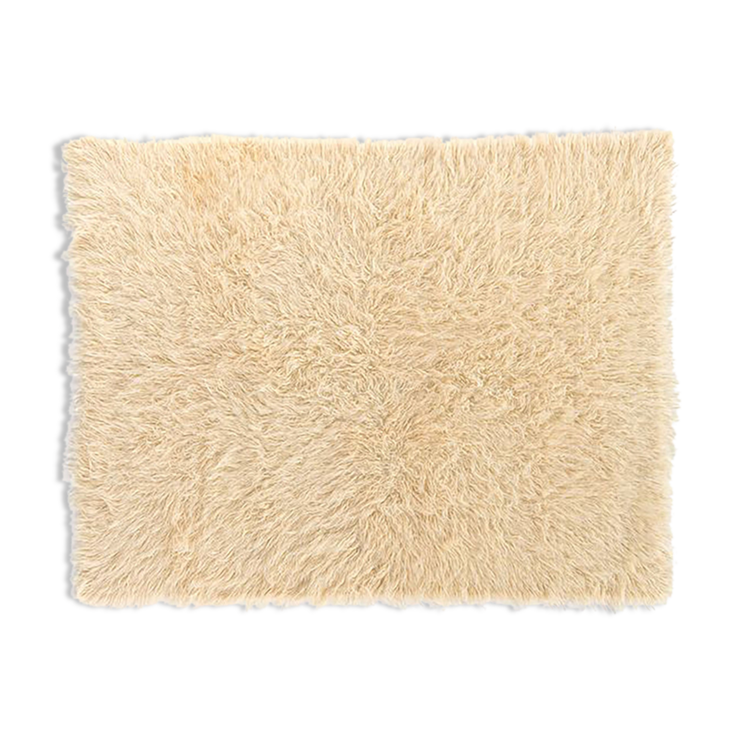 Pure merino wool rug shaggy handmade 166 x 191 cm