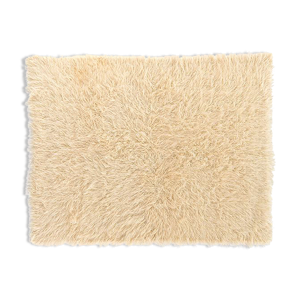 Tapis de laine mérinos pure hirsute fait à la main 166 x 191 cm