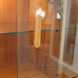 johannes Andersen teak lighted display cabine For Silkeborg Denmark