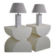Pair of marble lamps by Maison Barbier 1960