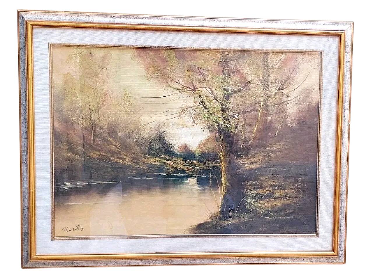Paysage de Marotta, huile sur toile, fin du XXe siècle