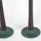 Set of brass candle holders